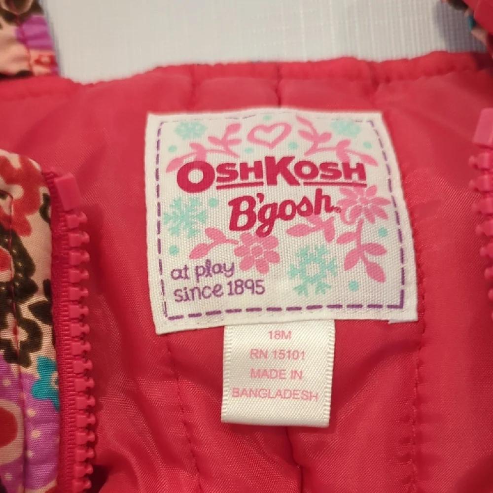 OshKosh B'gosh Snowpants Insulated‎ Overall Bibs size 18M